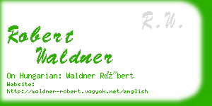 robert waldner business card